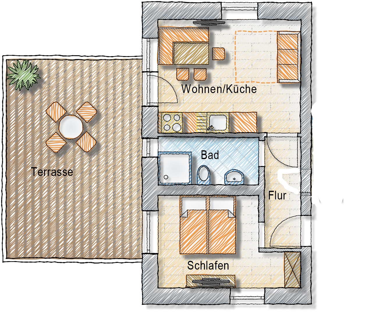 Raumplan App. Ramsau
